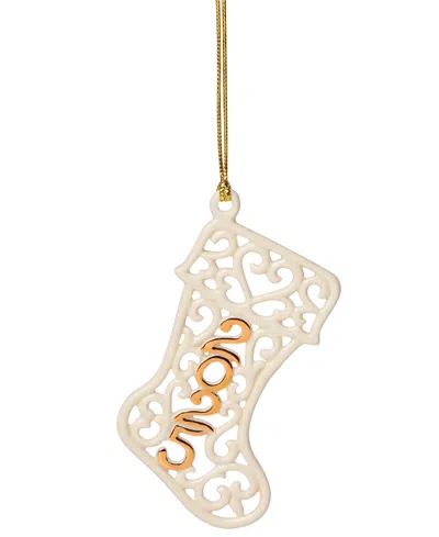 Lenox 2025 A Year To Remember Stocking Ornament In Gold