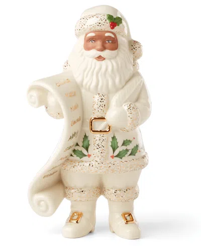 Lenox 2025 African American Santa With List Figurine In White
