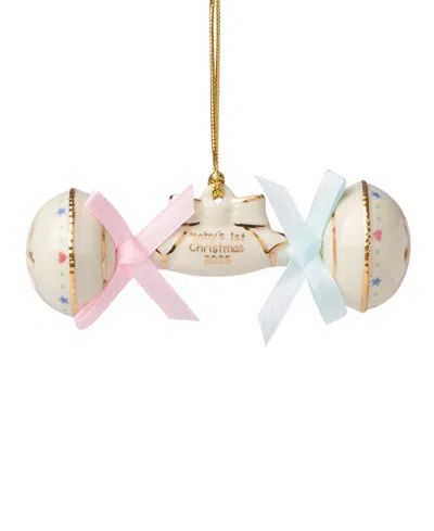 Lenox 2025 Baby's 1st Christmas Rattle Ornament In Multi