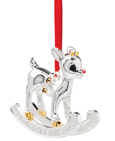 Lenox 2025 Baby's 1st Christmas Rudolph Ornament In Silver