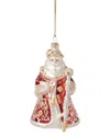 Lenox 2025 Blown Glass Santa Ornament In Multi