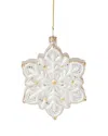Lenox 2025 Blown Glass Snowflake Ornament In White