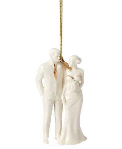 Lenox 2025 Bride & Groom Ornament In White