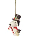 Lenox 2025 Candy Cane Snoopy & Woodstock Ornament In Multi