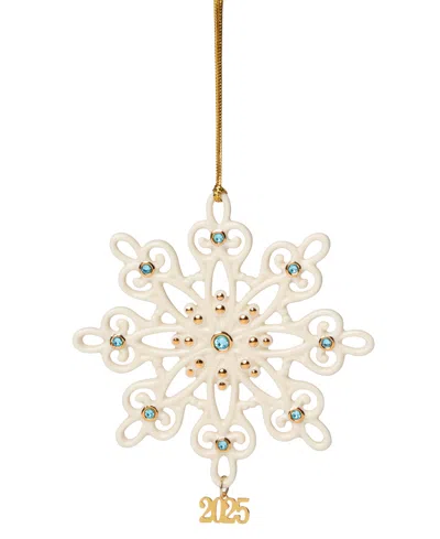 Lenox 2025 Gemstone Snowflake Ornament In Gold