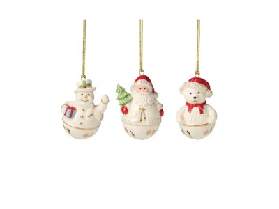Lenox 2025 Jingle Bell Ornaments, Set Of 3 In White