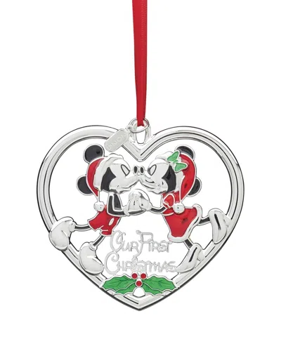 Lenox 2025 Our 1st Christmas Mickey & Minnie Mouse Ornament In Multi