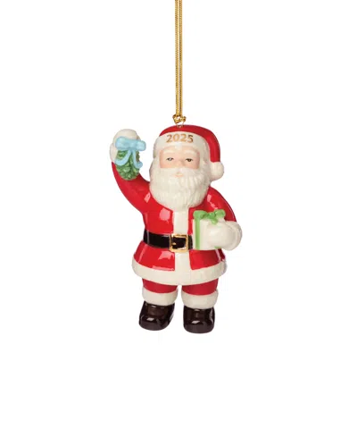 Lenox 2025 Santa With Mistletoe Ornament In Multi