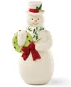 Lenox 2025 Snowman With Wreath Figurine In White
