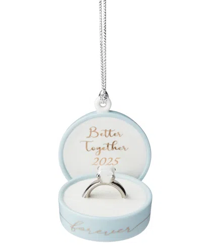 Lenox 2025 Together Forever Ring Box Ornament In Blue