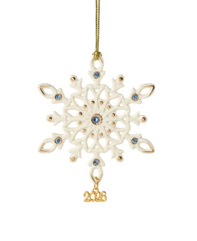 Lenox 2026 Gemmed Snowflake Ornament In Neutral