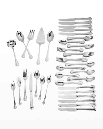 Lenox Alcott 89-piece Flatware Set In Metallic