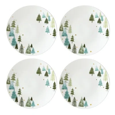 Lenox Balsam Lane Dinner Plate In White;green