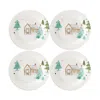 Lenox Balsam Lane 4-piece Tidbit Plate Set, Green, 6.25" In White