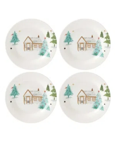 LENOX BALSAM LANE TIDBIT PLATES, SET OF 4