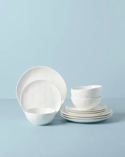 Lenox Bay Colors 12-piece Dinnerware Set In White