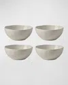 Lenox Bay Colors 4-piece All-purpose Bowls In Grey