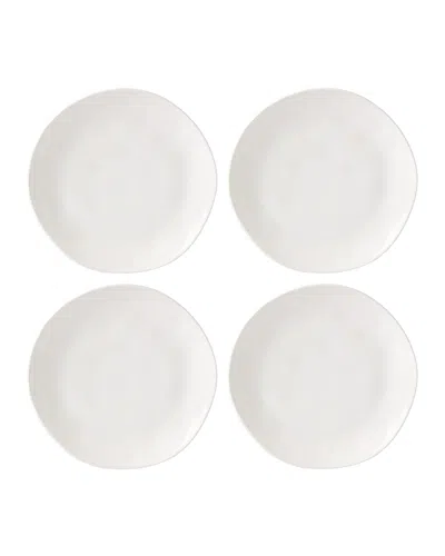 Lenox Bay Colors Solid 4 Piece Dinner Plate Set, Service For 4 In White