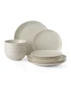 Lenox Bay Colors Solid 12 Pc. Dinnerware Set, Service For 4 In Gray