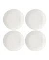 Lenox Bay Colors Solid 4 Piece Dinner Plate Set, Service For 4 In White