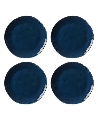 Lenox Bay Colors Solid Dinner Plates, Set Of 4 In Blue