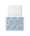 Lenox Blue Bay 2-piece Glass Cutting Board Set In Multi And White