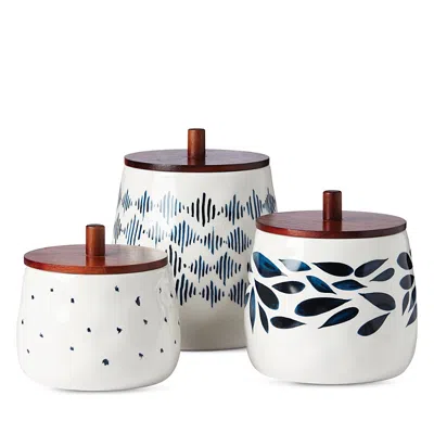 Lenox Blue Bay 3-piece Canister Set In White