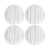 Lenox Blue Bay 4-piece Dinner Plate Set In Stripes