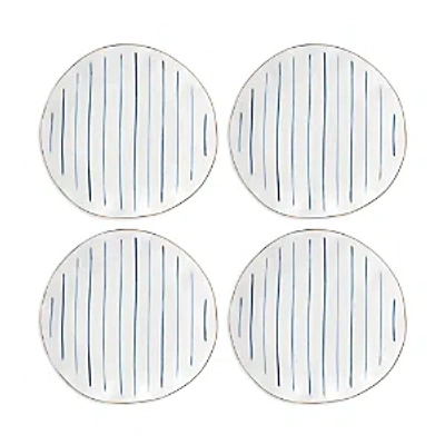 Lenox Blue Bay 4-piece Dinner Plate Set In White