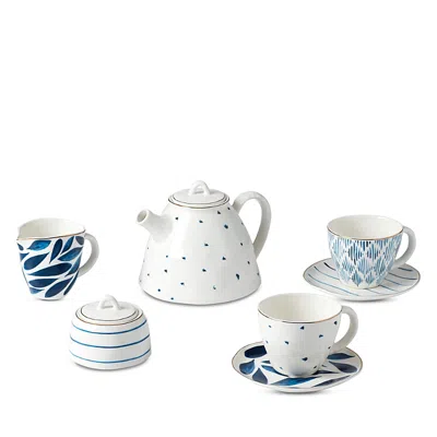 Lenox Blue Bay 9-piece Tea Set In White