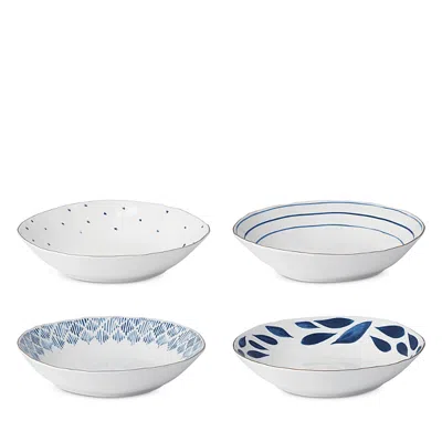Lenox Blue Bay Dinner Bowls, Set Of 4 In White
