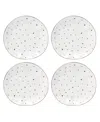 Lenox Blue Bay 4-piece Dinner Plate Set In Blue And White