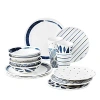 Lenox Blue Bay Melamine 16-piece Dinnerware Set In White/blue