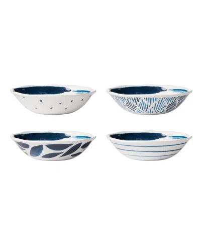 Lenox Blue Bay Melamine Assorted All-purpose Bowls, Set Of 4 In White