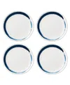 Lenox Blue Bay Melamine Dinner Plates, Set Of 4 In White