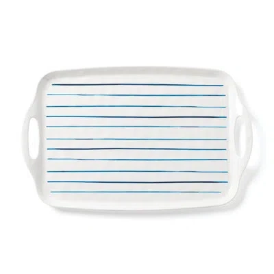 Lenox Blue Bay Melamine Handled Platter