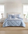 Lenox Bluebay Floral Comforter Sets In Blue