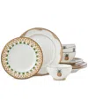 Lenox British Colonial Bamboo 12-pc. Dinnerware Set, Service For 4 In White