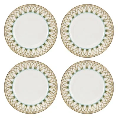 Lenox British Colonial Bamboo Accent Plates, Set Of 4 In Brown