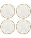 Lenox Colonial Bamboo Dinner Plates, Set Of 4 In White