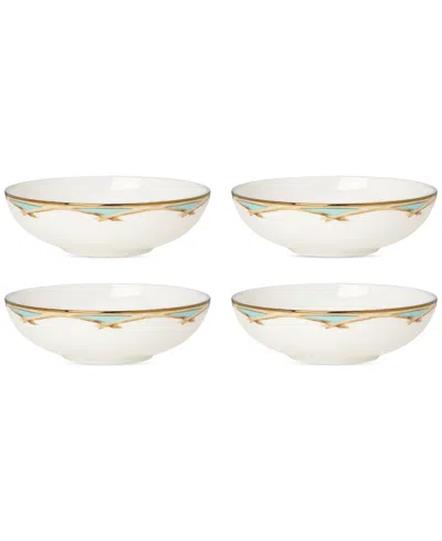 Lenox British Colonial Bamboo Fruit Bowls, Set Of 4 In White