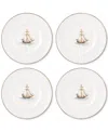 Lenox British Colonial Tradewind Dessert Plates, Set Of 4 In White