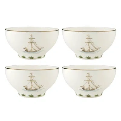 Lenox British Colonial Tradewind Rice Bowls, Set Of 4 In White