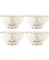 Lenox British Colonial Tradewind Rice Bowls, Set Of 4 In White