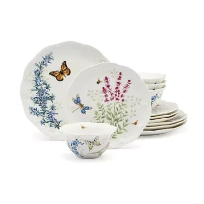 Lenox Butterfly Meadow 12-pc. Porcelain Dinnerware Set In Multi