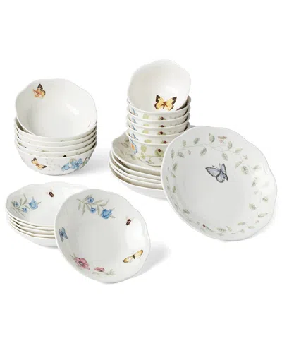 Lenox Butterfly Meadow 24pc Bowl Set In White