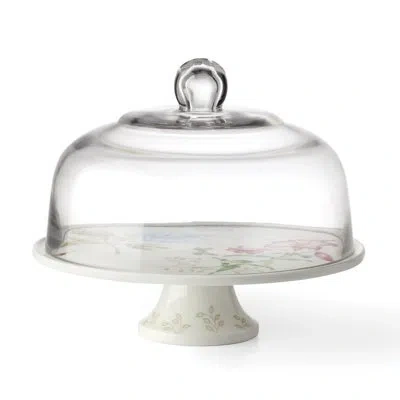 Lenox Butterfly Meadow 25th Anniversary Cake Plate In White