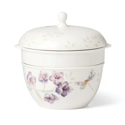 Lenox Butterfly Meadow 28 oz Serving Bowl In White;purple