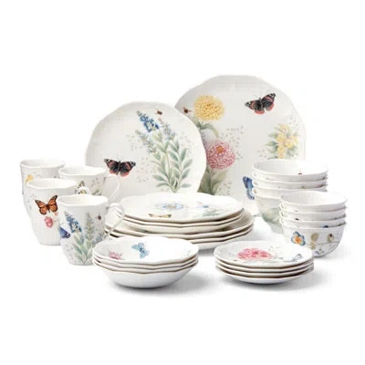 Lenox Butterfly Meadow 28-piece Dinnerware Set In White