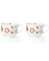 Lenox Butterfly Meadow Latte Mug Set, Set Of 2 In Multi